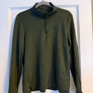 Olive Green Quarter-Zip Athletic Nike Pullover